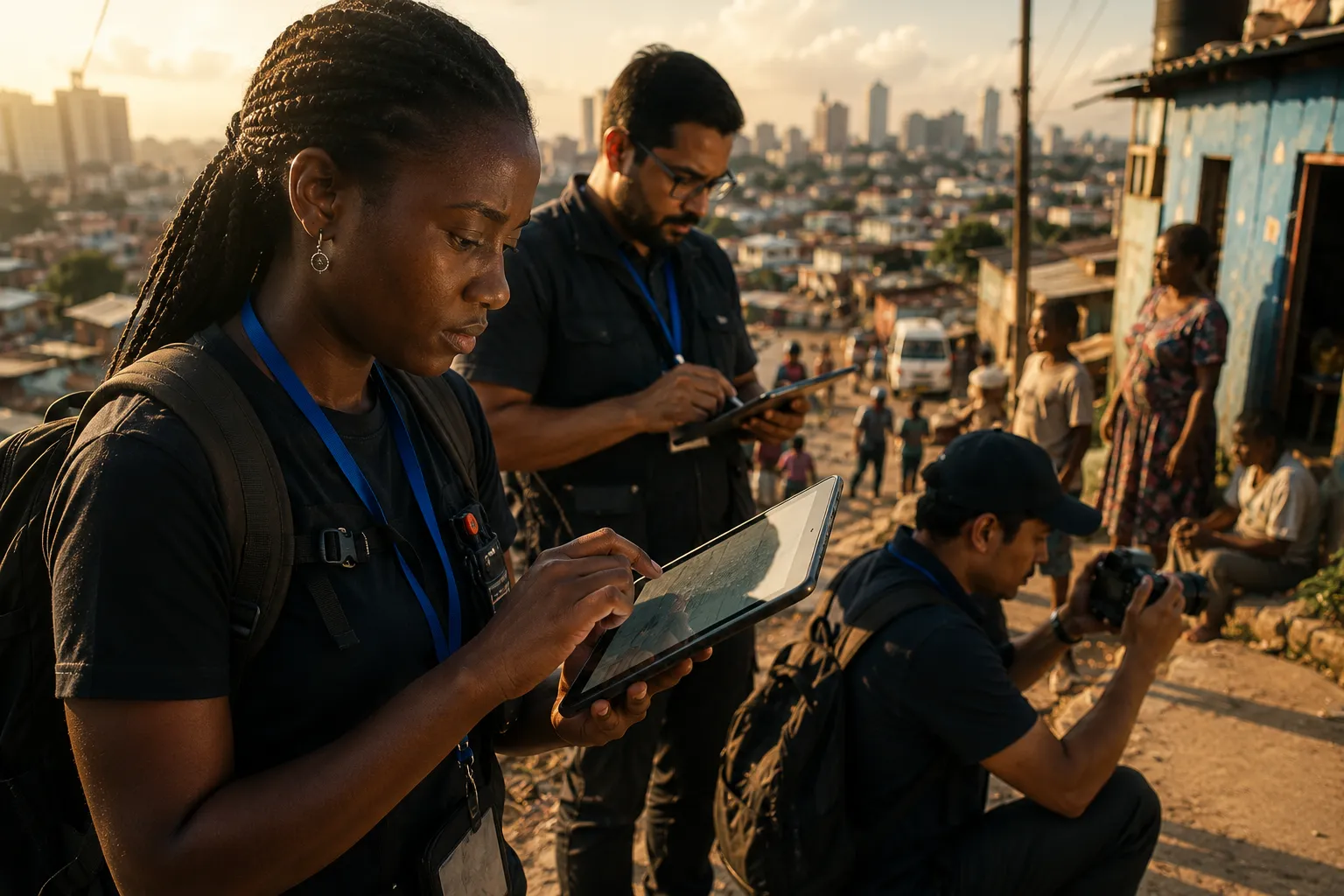 A Corpshore AI field team on location
